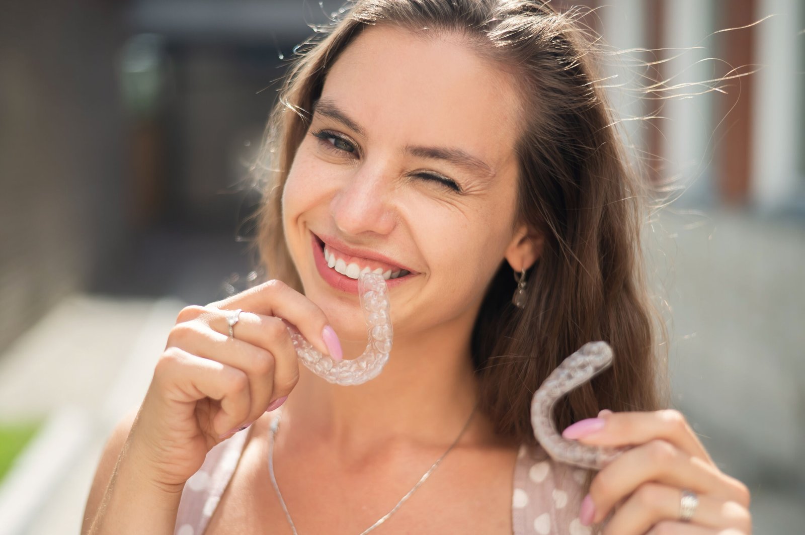 teenager wearing invisalign